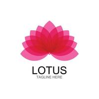 Lotusblumen-Design-Logo-Vorlage-Symbol vektor