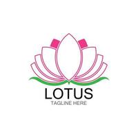 Lotusblumen-Design-Logo-Vorlage-Symbol vektor