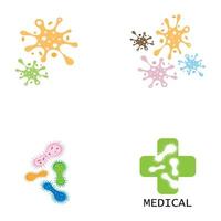 Virus-Vektor-Illustration-Icon-Template-Design vektor