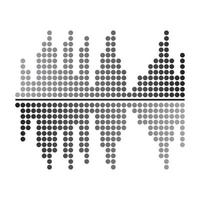 audio-technologie musik schallwellen vektor symbol illustration