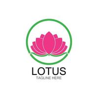 Lotusblumen-Design-Logo-Vorlage-Symbol vektor
