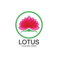 Lotusblumen-Design-Logo-Vorlage-Symbol vektor