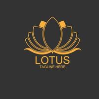 Lotus blommor design logotyp mall ikon vektor