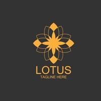 Lotusblumen-Design-Logo-Vorlage-Symbol vektor