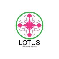 Lotusblumen-Design-Logo-Vorlage-Symbol vektor