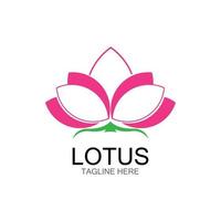 Lotusblumen-Design-Logo-Vorlage-Symbol vektor