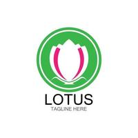 Lotusblumen-Design-Logo-Vorlage-Symbol vektor