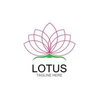 Lotusblumen-Design-Logo-Vorlage-Symbol vektor