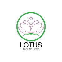 Lotus blommor design logotyp mall ikon vektor