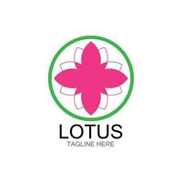 Lotus blommor design logotyp mall ikon vektor