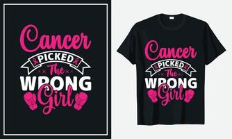 bröst cancer t-shirt design vektor skriva ut