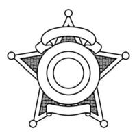 vektor illustration av sheriff bricka