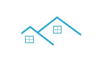minimalistisk modern verklig egendom logo.commercial hus logotyp vektor
