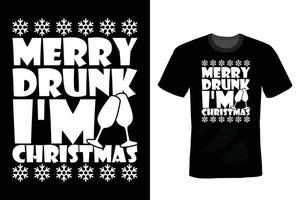 Weihnachts-T-Shirt-Design, Vintage, Typografie vektor