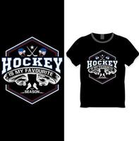 hockey är min favorit säsong t-shirt design begrepp vektor