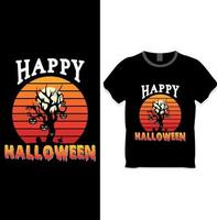 halloween t-shirt- Lycklig halloween t-shirt design begrepp vektor