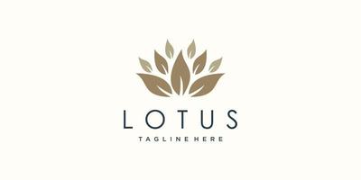 Lotus-Logo-Design mit kreativem, modernem Konzept-Premium-Vektor vektor