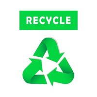 grünes Vektordesign des Symbols recyceln vektor