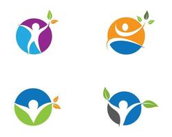 lila, blå, orange, grön mänsklig hälsosymbol vektor