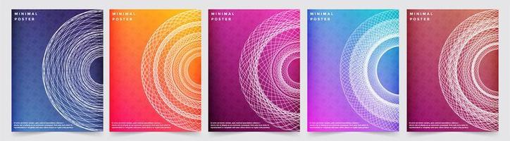 abstrakta färgglada minimala täcker mönster design vektor
