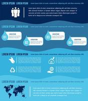 Wasser Infografik Elemente Vorlage mit Diagrammen vektor