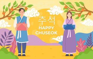 fröhliches chuseok-festkonzept vektor