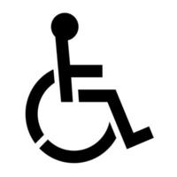 Inaktiverad person rullstol tillgänglighet tecken stencil vektor