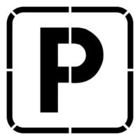 Schablonenvorlage für Parkplatzschilder vektor