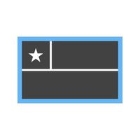 Chile-Glyphe blaues und schwarzes Symbol vektor