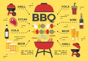 Free Barbecue Elemente Vektor Hintergrund