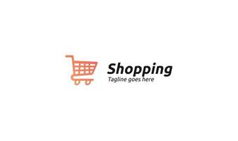 Online-Shop und E-Commerce-Logo-Design vektor