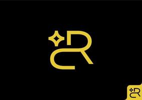 brev rc logotyp design platt minimalistisk begrepp vektor