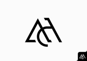 Buchstabe ah ha Logo Symbol Designvorlage Element vektor