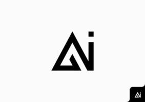 brev ai ia logotyp ikon design mall element vektor