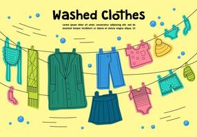 Freie gewaschene Kleidung Vektor