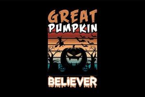 bra pumpa troende, halloween t-shirt design vektor