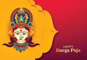 Navratri och durga puja festival kulturell firande kort bakgrund vektor