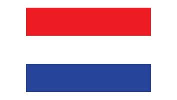 flagga av nederländerna. flagga av nederländerna isolerat på vit bakgrund. vektor