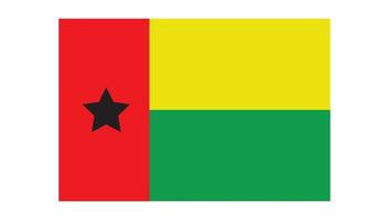 guinea-bissau-flaggenvorlage für den unabhängigkeitstag. vektor