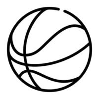 ein lineares Icon-Design des Basketballs vektor
