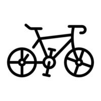 en anpassningsbar linje ikon av stationär cykel vektor