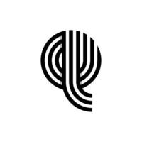 modernes monogramm-logo-design mit buchstabe q vektor