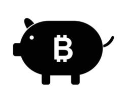 Bitcoin-Sparschwein-Vektorillustration vektor