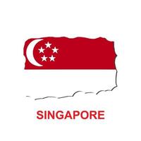 singapur nationalflagge, interessanter vektor