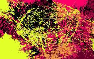 Abstract Grunge Textur Spritzer Farbe schwarz, rosa und gelber Hintergrund vektor