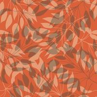 sömlös botanisk mönster med löv vektor