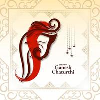 glücklicher ganesh chaturthi indischer festlicher traditioneller hintergrund vektor