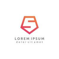 logotyp design abstrakt mall första brev s element med geometri. modern och minimalistisk konstnärlig s symbol. vektor