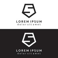 logotyp design abstrakt mall första brev s element med geometri. modern och minimalistisk konstnärlig s symbol. vektor