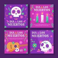 dia de los muertos Social-Media-Vorlage vektor